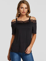 Wholesale Short Sleeve Black Top