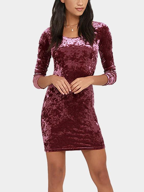 NEW FEELING Womens Burgundy Mini Dresses