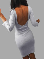 NEW FEELING Womens Grey Sexy Dresses