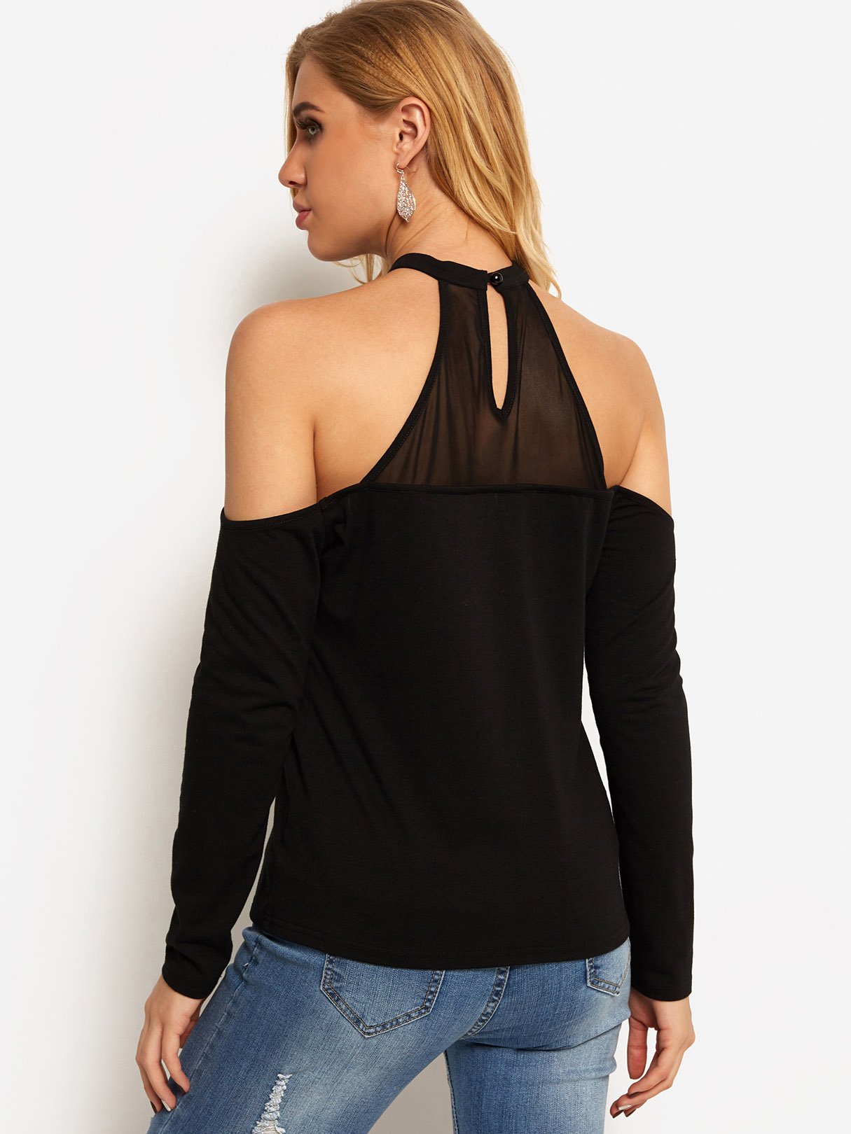 NEW FEELING Womens Black T-Shirts