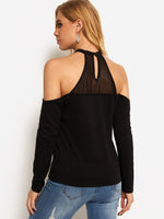 NEW FEELING Womens Black T-Shirts