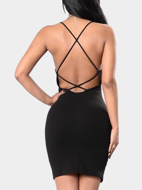 NEW FEELING Womens Black Mini Dresses