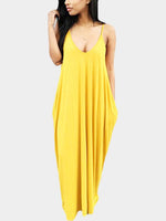 OEM Ladies Orange Maxi Dresses