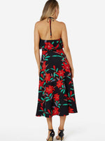 NEW FEELING Womens Black Floral Dresses
