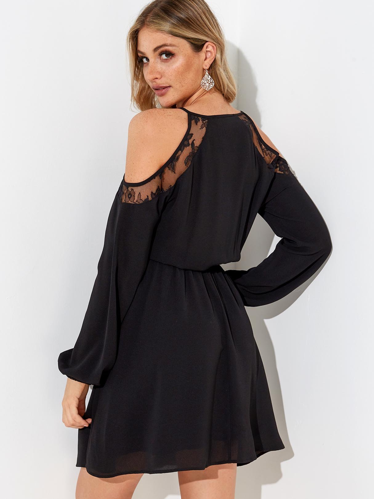 NEW FEELING Womens Black Casual Dresses