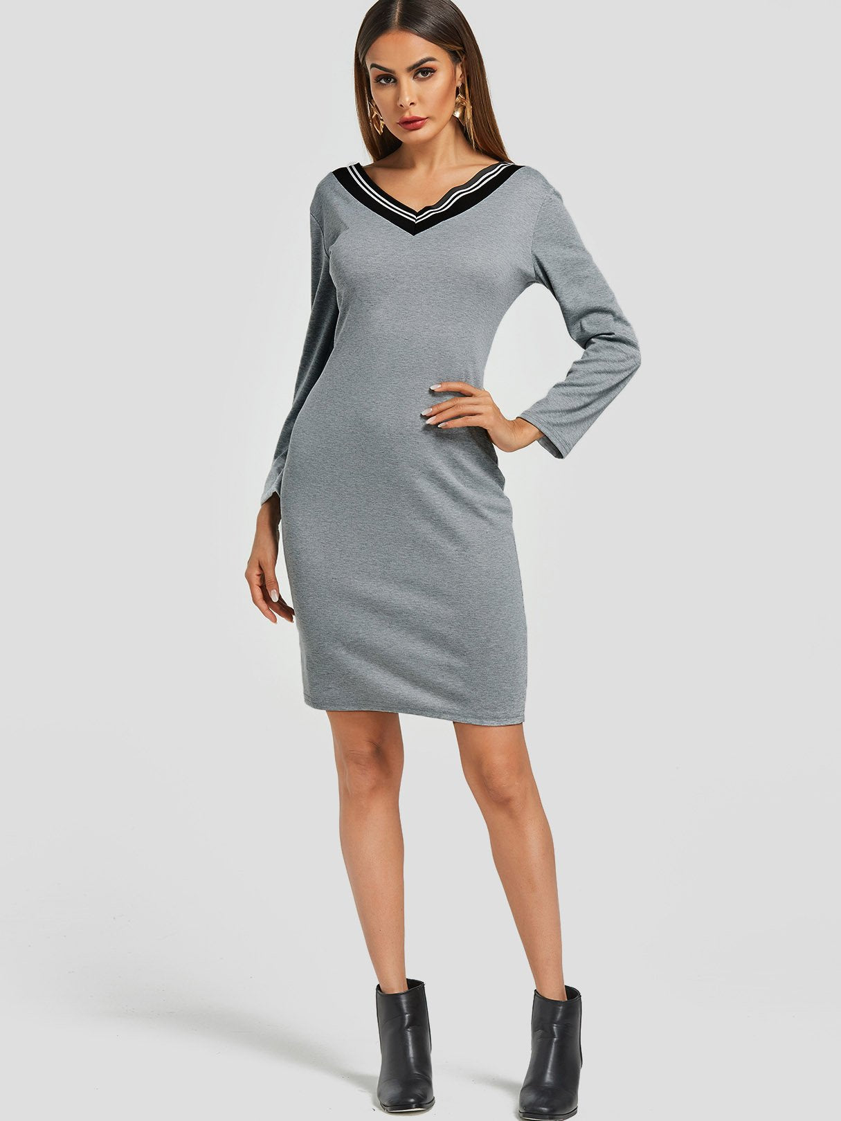 OEM ODM Womens Long Sleeve Mini Dress