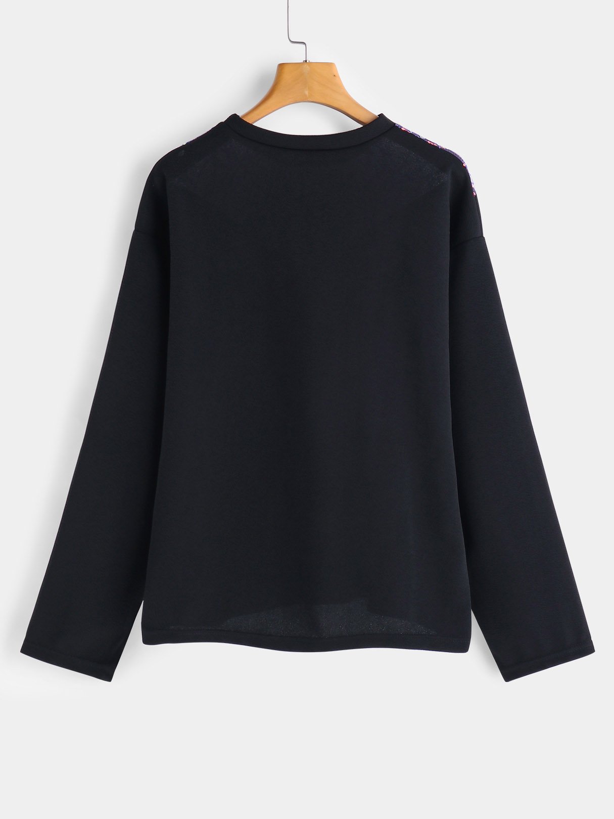 NEW FEELING Womens Black Plus Size Tops