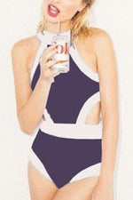 Wholesale High Neck Cut Out One-Pieces