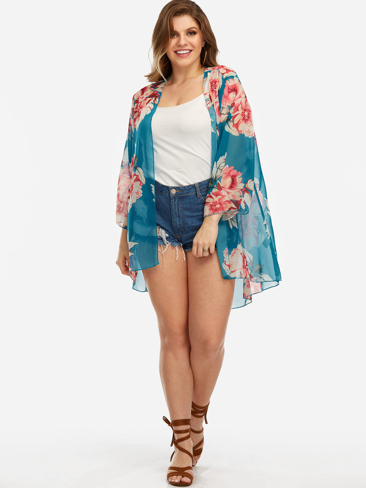 OEM ODM Womens 3/4 Sleeve Plus Size Tops