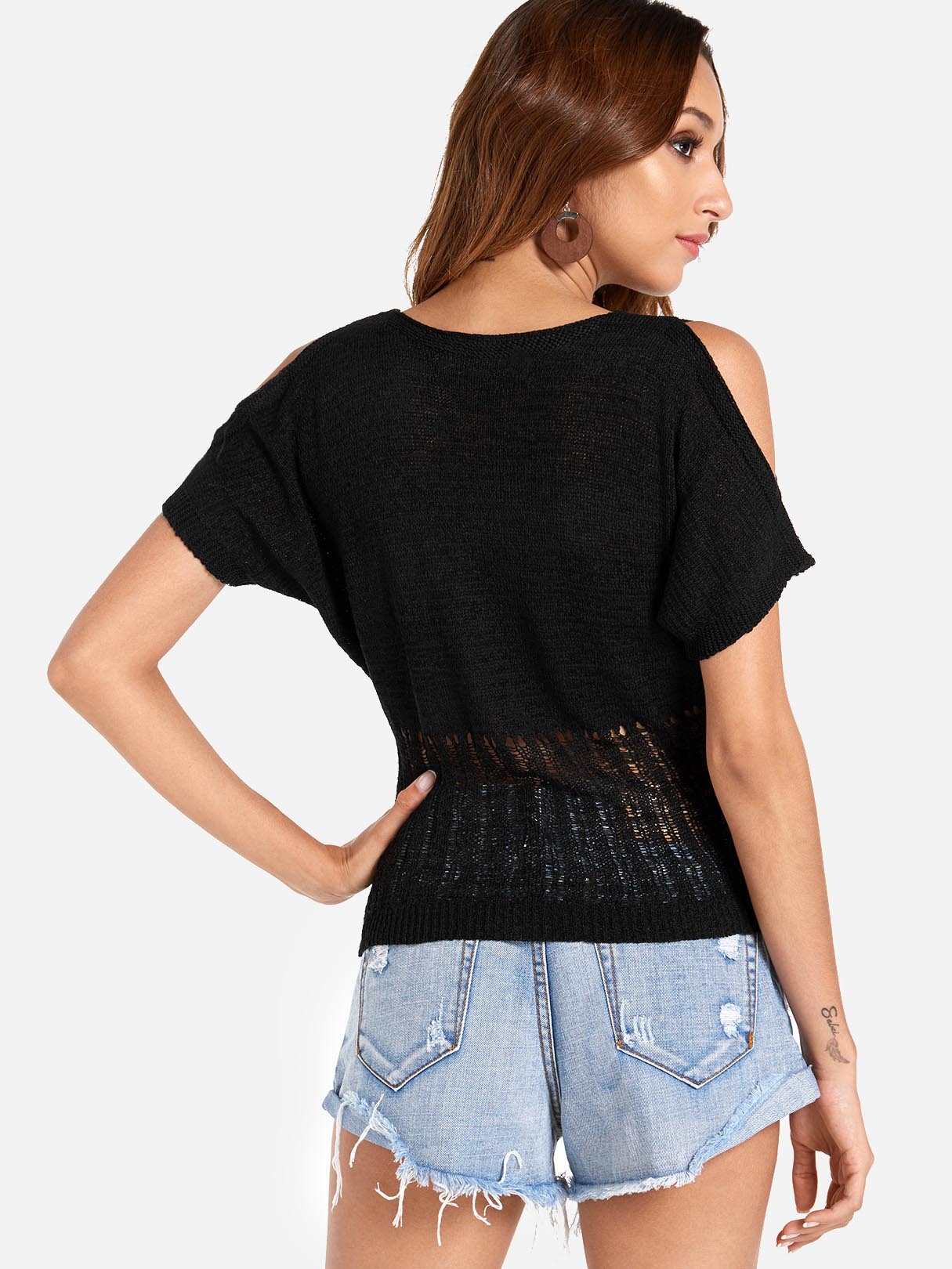 NEW FEELING Womens Black T-Shirts