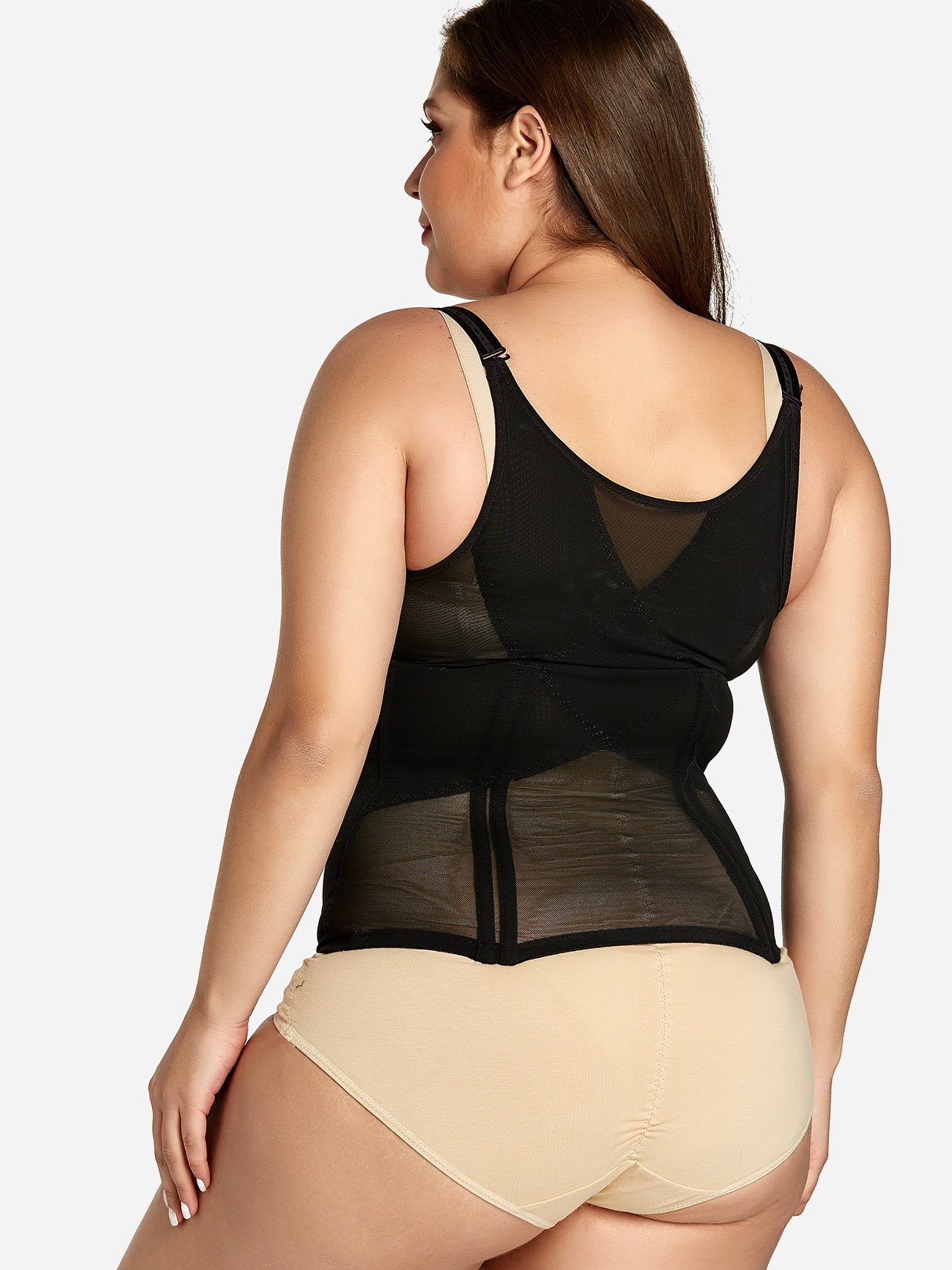 NEW FEELING Womens Black Plus Size Intimates