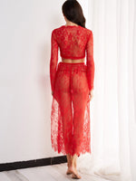 NEW FEELING Womens Red Cover-Ups