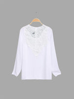 Wholesale White Long Sleeve Lace Chiffon Dresses