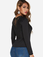 NEW FEELING Womens Black T-Shirts