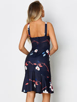 NEW FEELING Womens Navy Floral Dresses