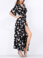 OEM Ladies Black Floral Dresses