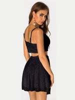 NEW FEELING Womens Black Two Piece Outfits