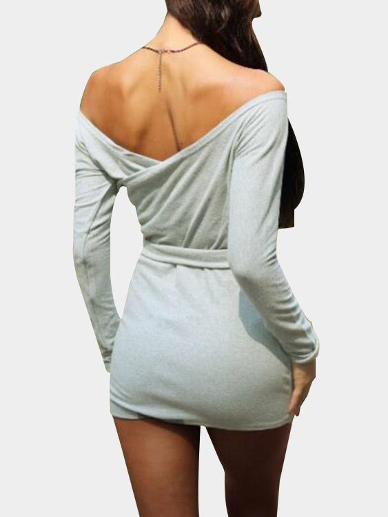 NEW FEELING Womens Grey Mini Dresses