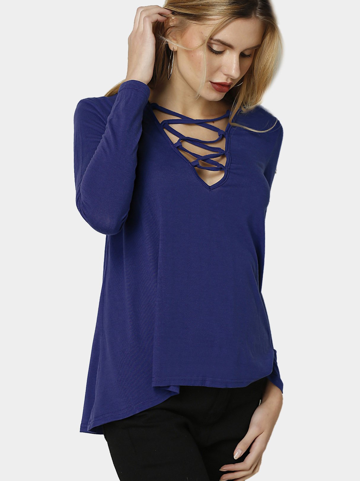 NEW FEELING Womens Blue T-Shirts