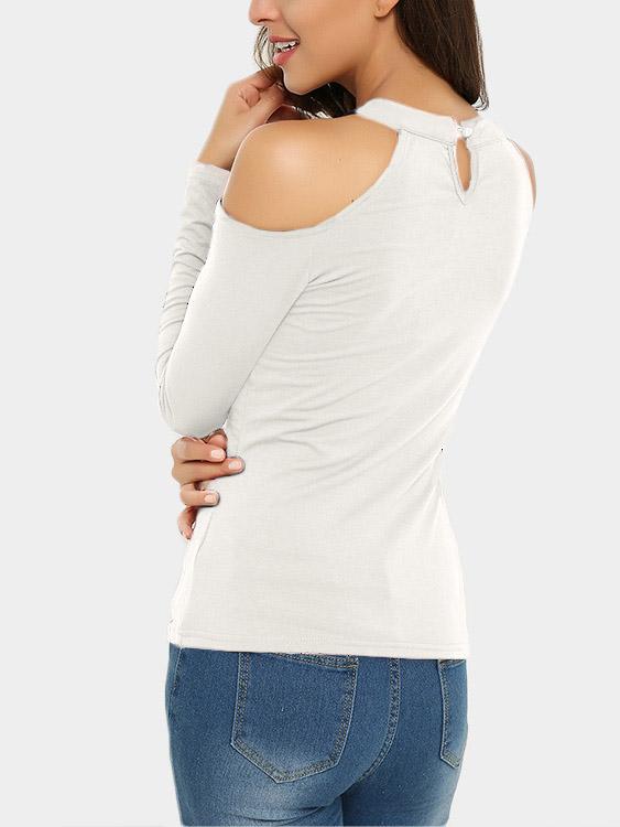 NEW FEELING Womens White T-Shirts