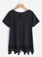 NEW FEELING Womens Black T-Shirts