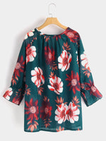 NEW FEELING Womens Green Plus Size Tops