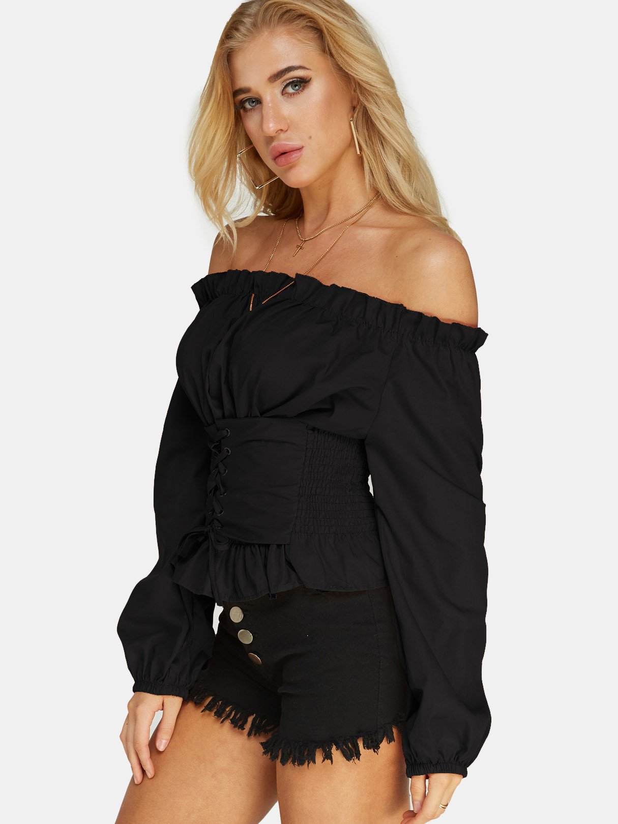 OEM Ladies Black Blouses