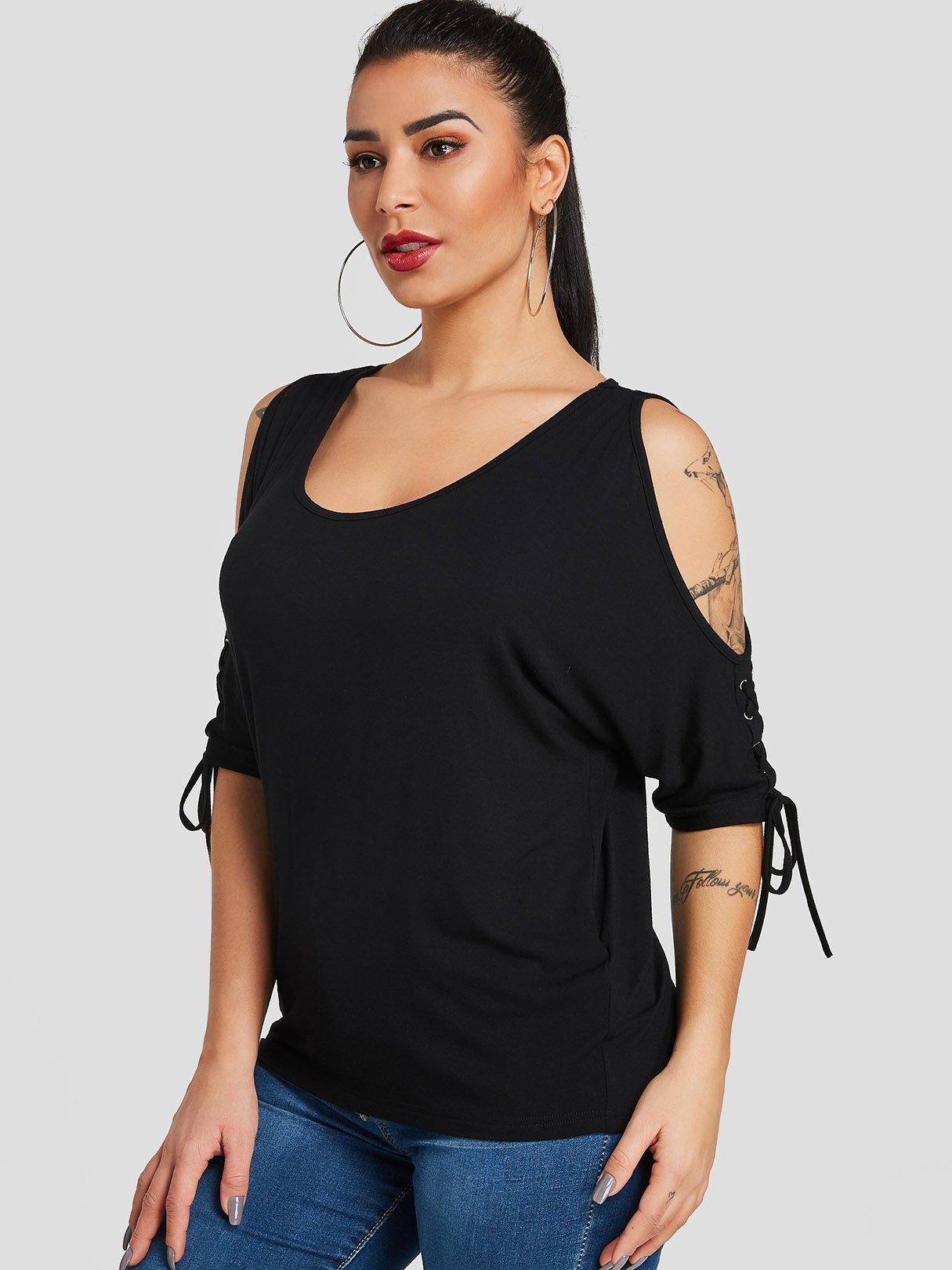 OEM Ladies Black T-Shirts