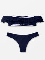 NEW FEELING Womens Blue Bikinis