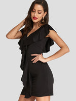 OEM Ladies Black Mini Dresses