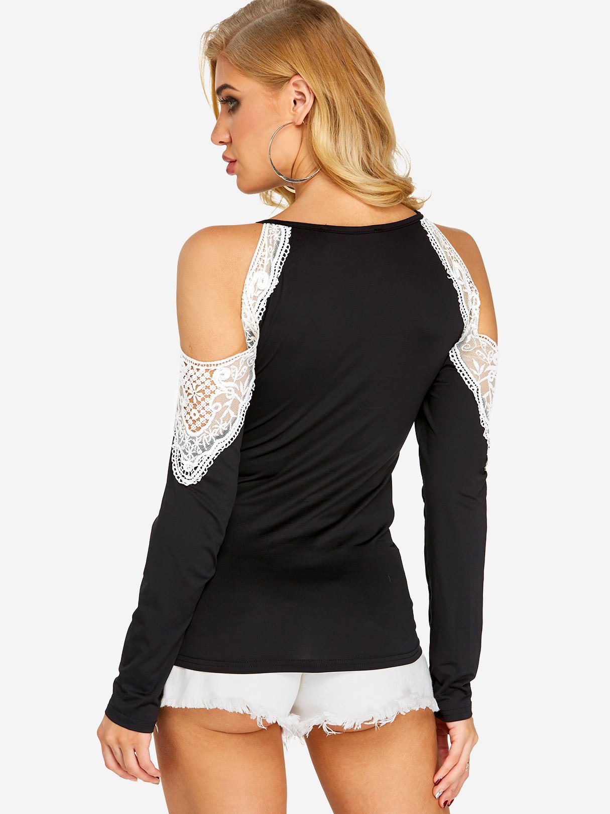 NEW FEELING Womens Black T-Shirts