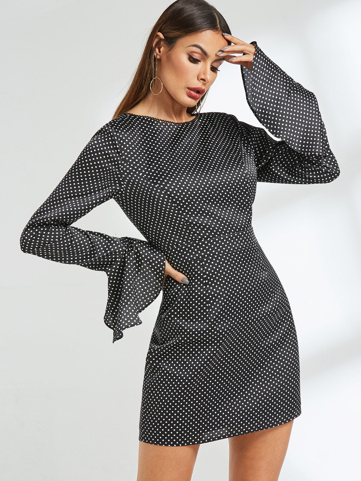 ODM Ladies Long Sleeve Casual Dresses