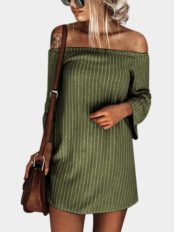 OEM Ladies Army Green Mini Dresses