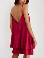 NEW FEELING Womens Burgundy Casual Dresses