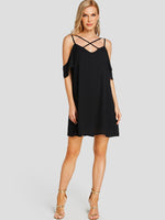 NEW FEELING Womens Black Mini Dresses