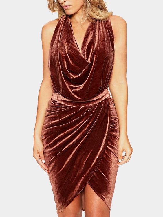 OEM Ladies Brown Sexy Dresses