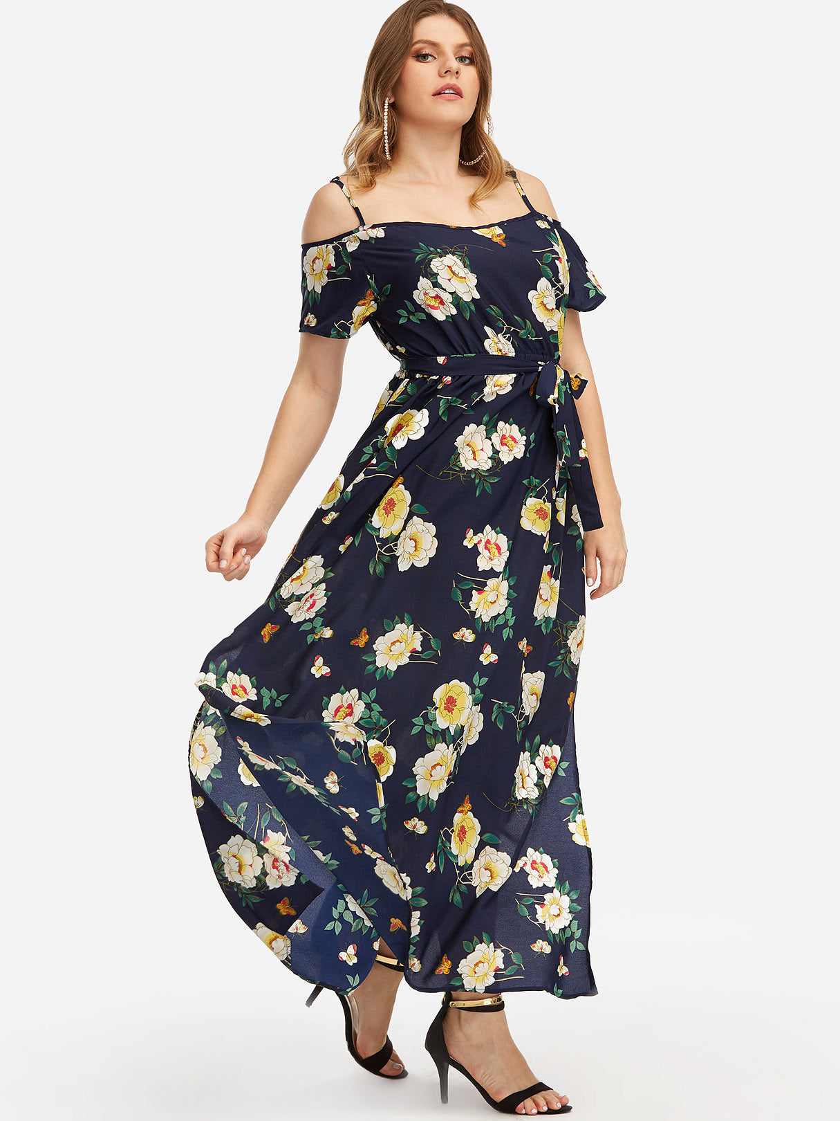 OEM Ladies Navy Plus Size Dresses