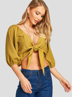 Custom Ladies Deep V Neck Crop Top