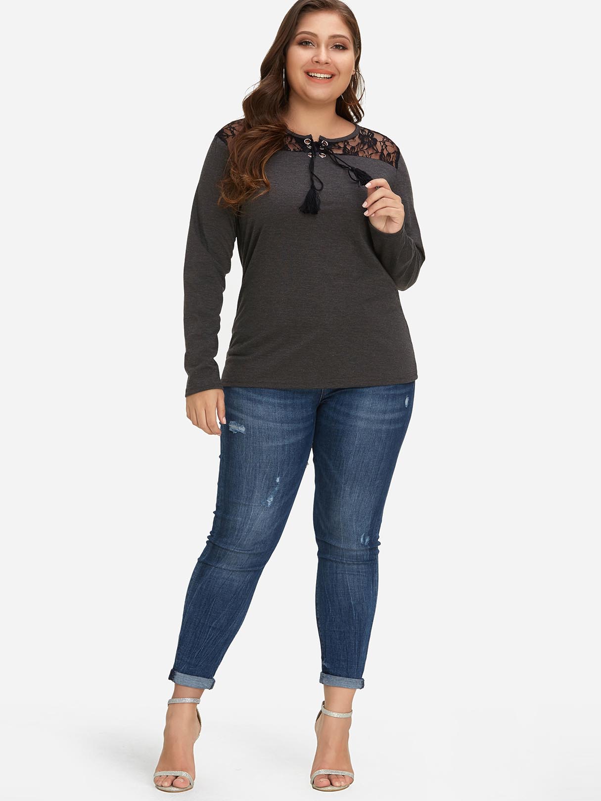 OEM ODM Womens Long Sleeve Plus Size Tops