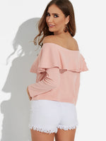 NEW FEELING Womens Pink T-Shirts