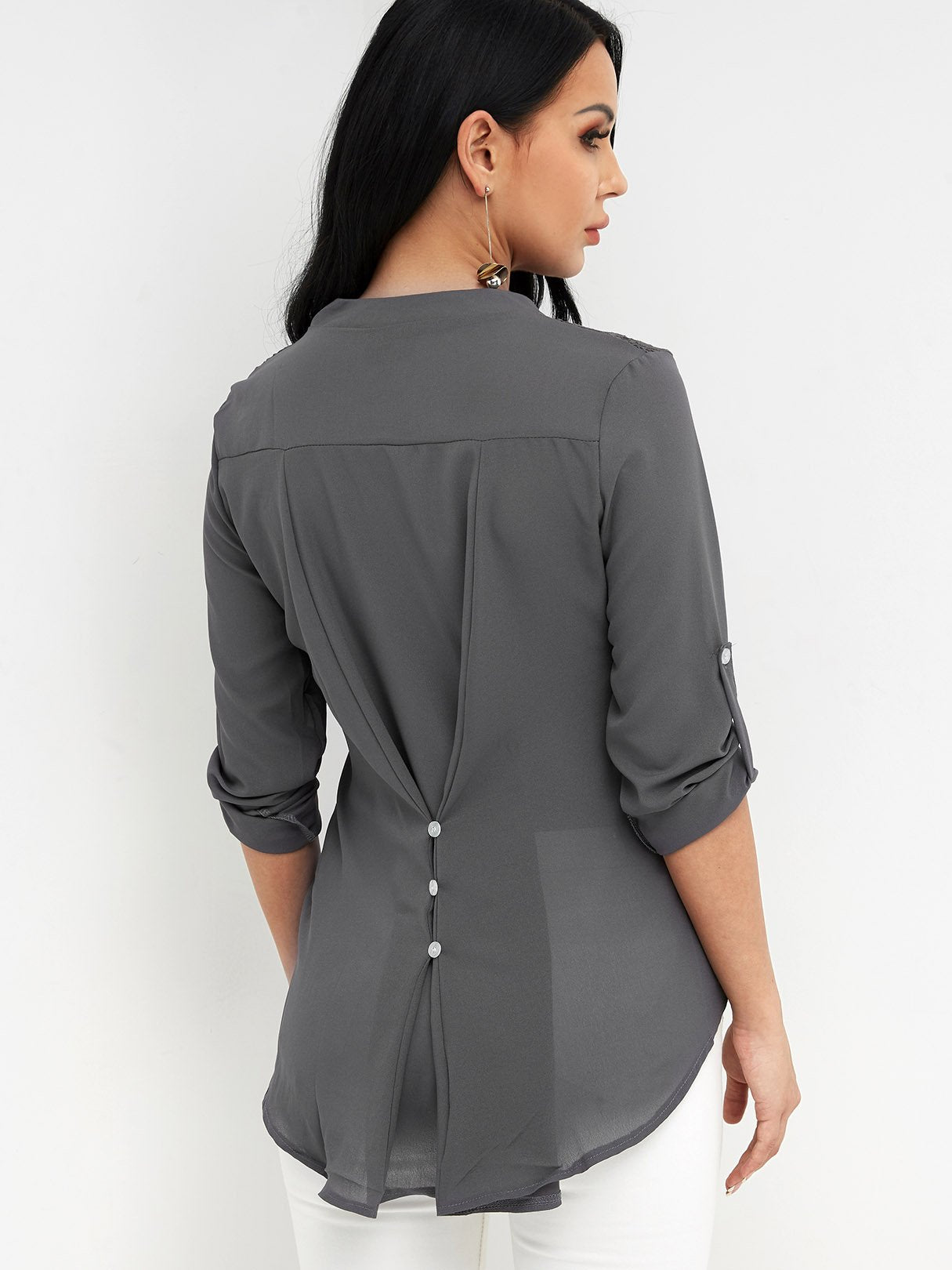 NEW FEELING Womens Grey Blouses