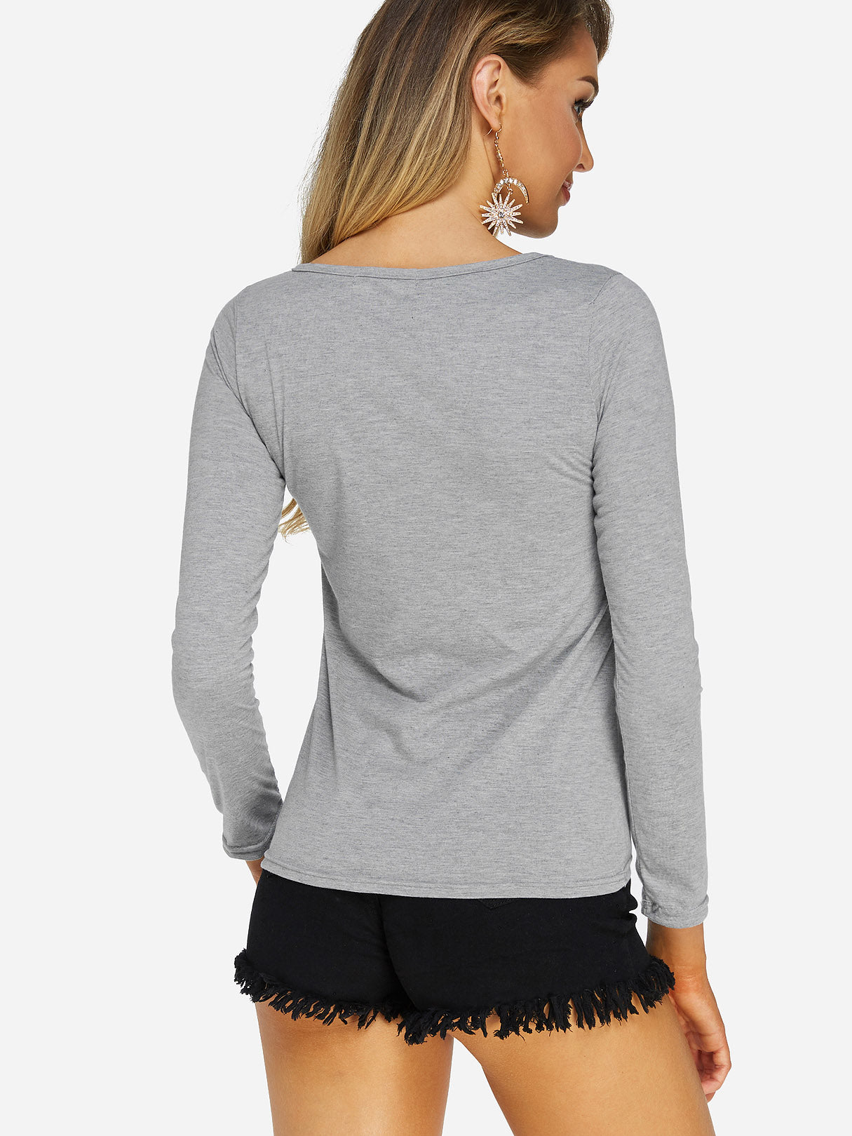NEW FEELING Womens Grey T-Shirts