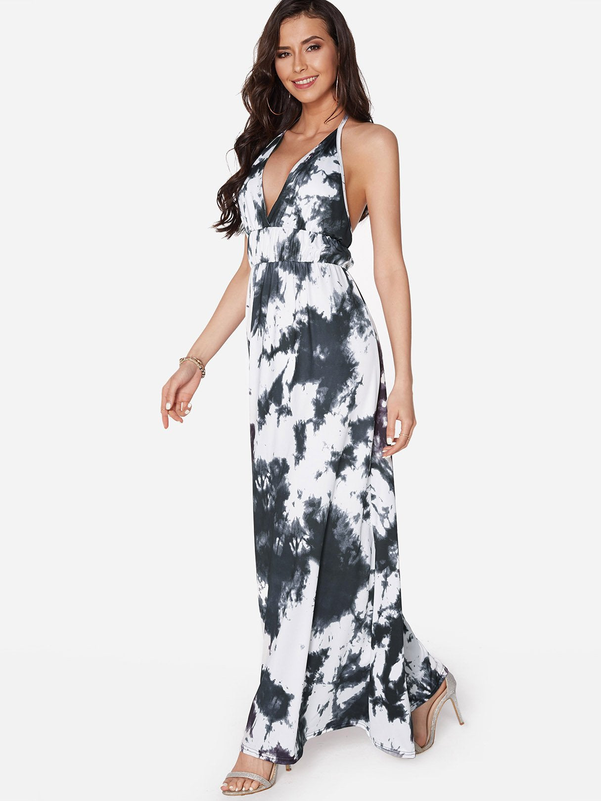 Custom Womens Floral Print Maxi Dresses