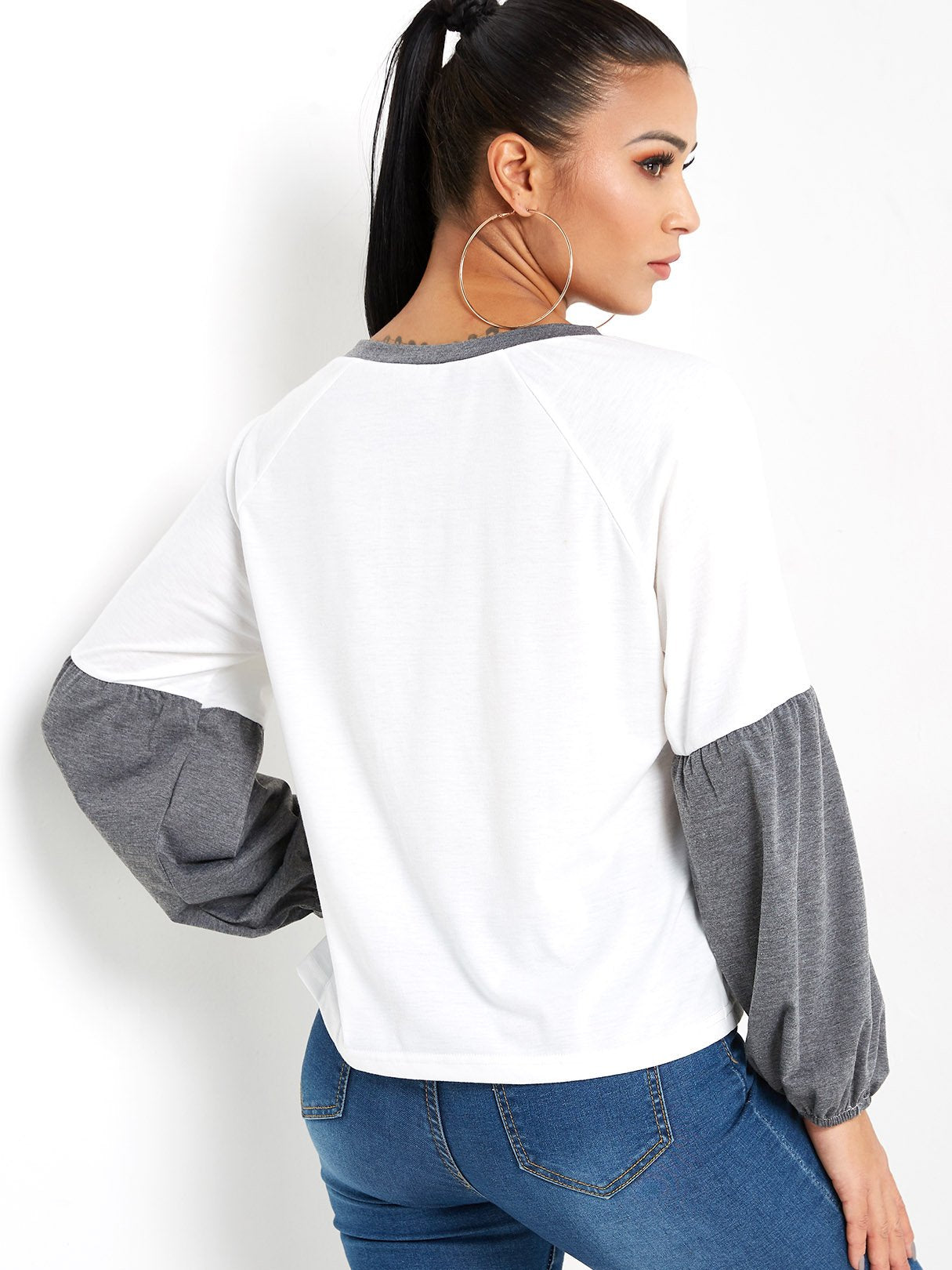 NEW FEELING Womens White T-Shirts