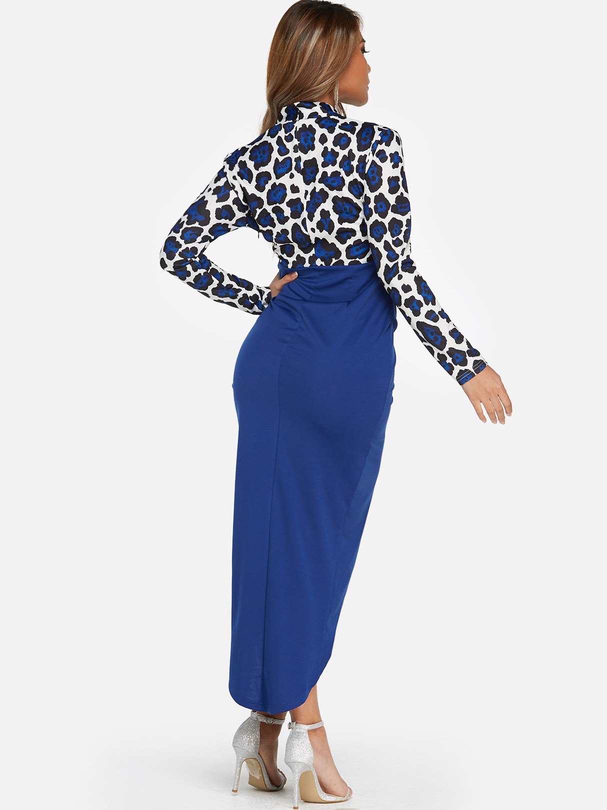 NEW FEELING Womens Blue V-Neck Dresses