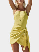 NEW FEELING Womens Yellow Sexy Dresses