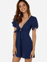 Custom Womens Short Sleeve Mini Dress
