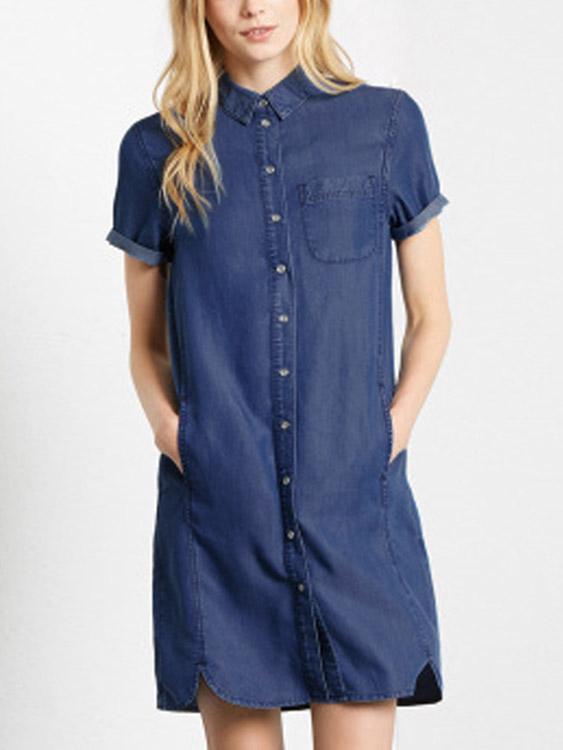 ODM Red Long Sleeve Shift Dress