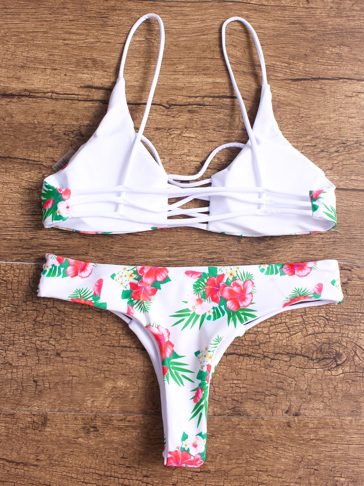 NEW FEELING Womens White Bikinis