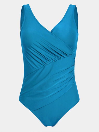 Wholesale Sleeveless Plain Spaghetti Strap Ruffle Hem One-Pieces